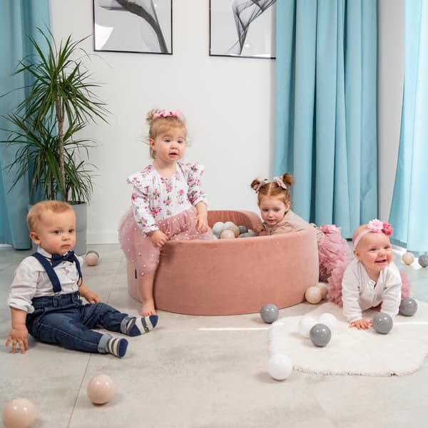 KiddyMoon plastikbolde 7 cm laks 300 legetøjsbolde sæt