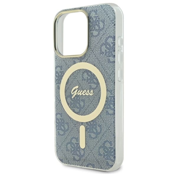 Guess IML 4G MagSafe-etui til iPhone 16 Pro, blå
