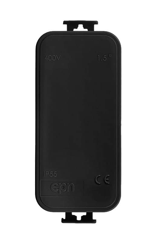 Påbygningsdåse E10 45x90x39 - 10 membraner, sort, IP55