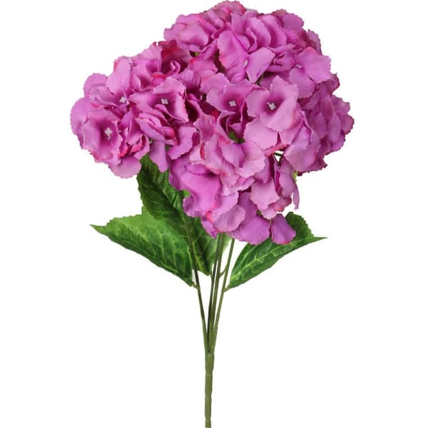 Bukett med 4 vinröda hortensia