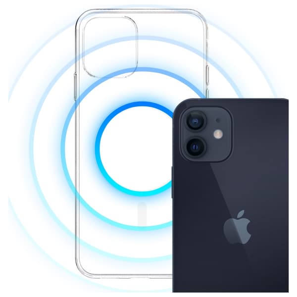 3MK Clear MagCase för iPhone 12/12 Pro, transparent och vit