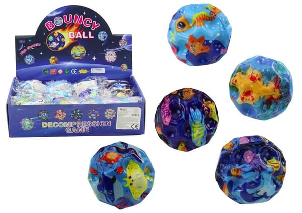 Lysande boll med gropar 7cm Ocean MIX
