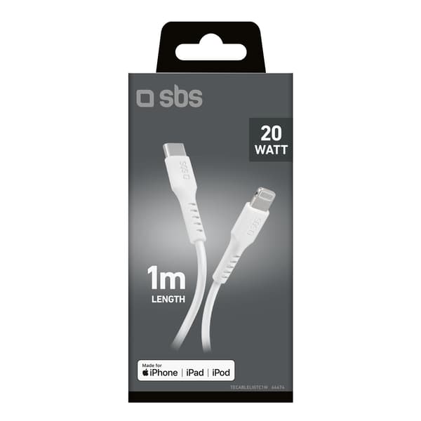 MFi-certifierad USB-C till iPhone Lightning-kabel 1 m - Vit