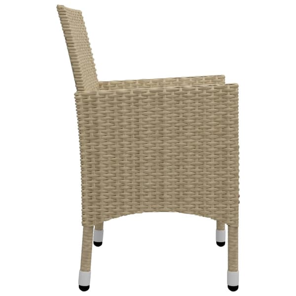 vidaXL havemøbelsæt med 3 dele, beige