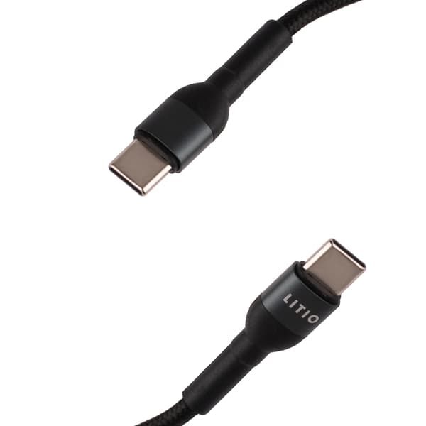 USB C-USB C-kabel 200 cm sort