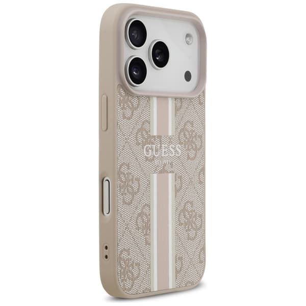 Guess 4G Printed Stripes MagSafe-etui til iPhone 17 Pro i lyserødt