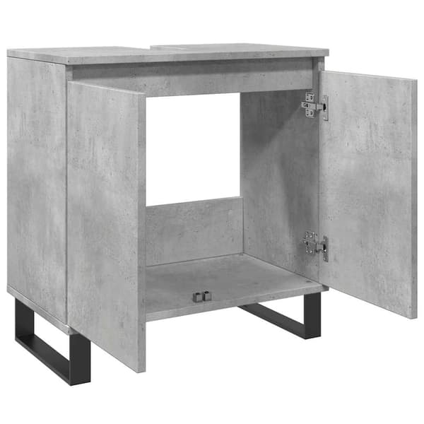 vidaXL Badrumsskåp betongrå 58x33x60 cm