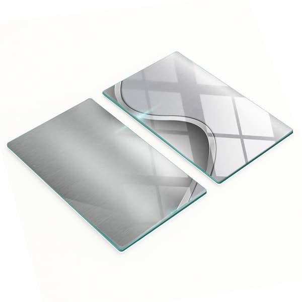 Dekorative serveringsbrætter i glas til snacks, tekstureret, 2x30x52 cm