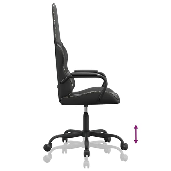 vidaXL gamingstol, sort og camouflage, kunstlæder