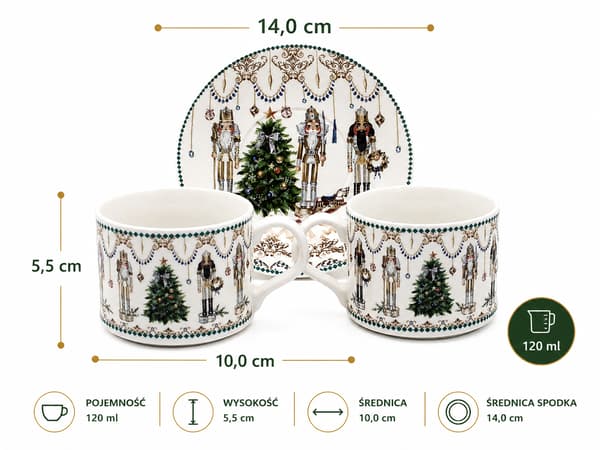 Julkoppar 120 ml 2 st Nötknäppare presentset
