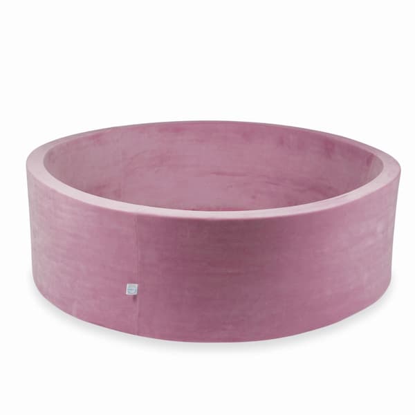 Tør pool 130x40cm fløjl blød pink uden bolde