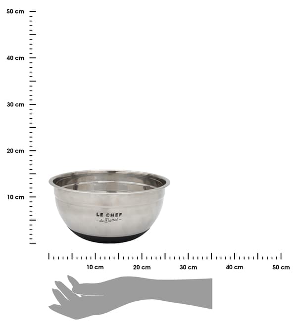 Skridsikker stålskål