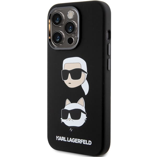 Karl Lagerfeld Karl&Choupette Head-etui til iPhone 15 Pro, sort