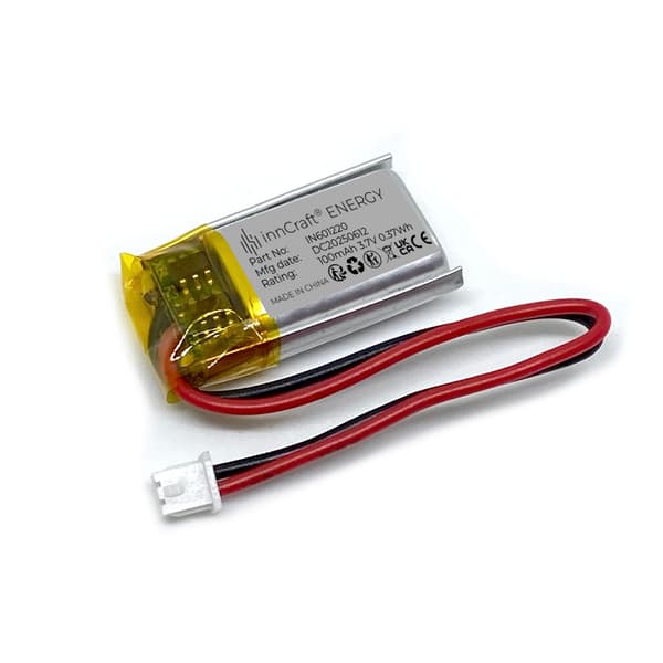 Lithiumpolymerbatteri 100mAh 3,7V IN601220