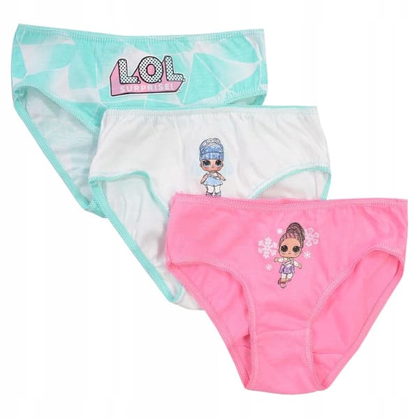 L.O.L. Surprise flicktrosor bomullsmål 3-pack 116/128