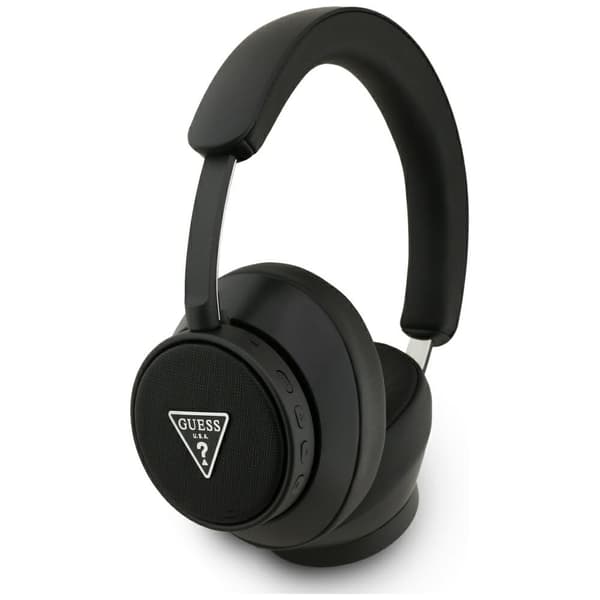 Guess Bluetooth ENC Saffiano Triangle Logo Sorte On-Ear Hovedtelefoner