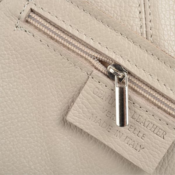 Beige läderväska