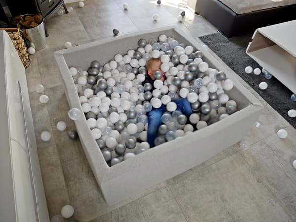 Tør pool 90x30cm lysegrå uden bolde