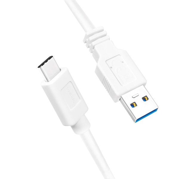 USB 3.2 Typ-C till USB-A-kabel, Vit, Gen1, 1,5 m, Logilink