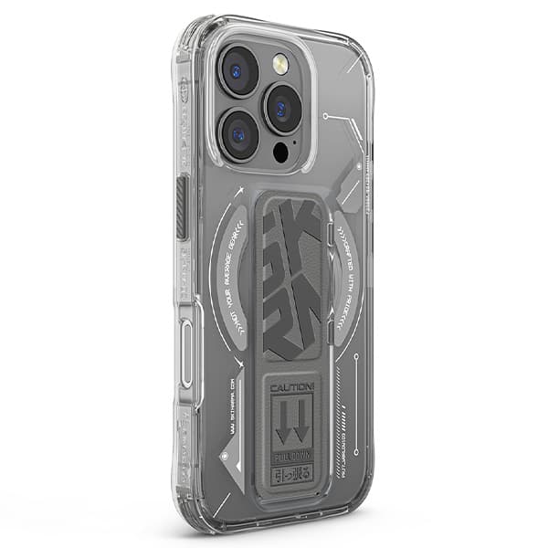 Skinarma Helio-etui med stativ til MagSafe til iPhone 16 Pro Max Titanium