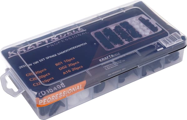 Klädselfästen och klämmor 100 st KD10498