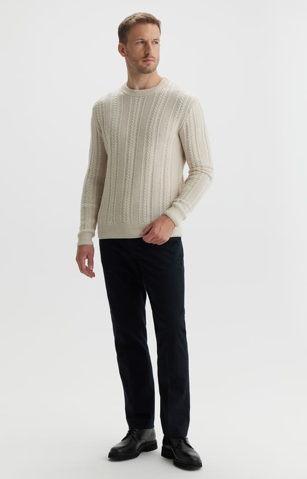 Kabelstrikket sweater M