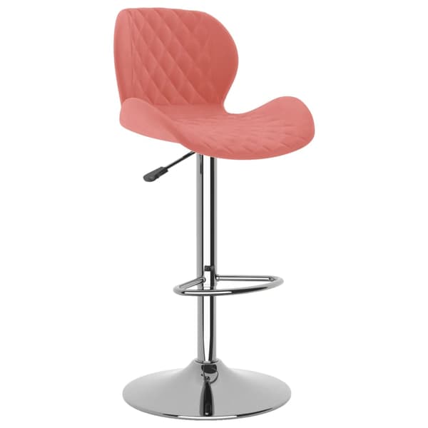 vidaXL Barstolar, set om 2, rosa, klädda i sammet