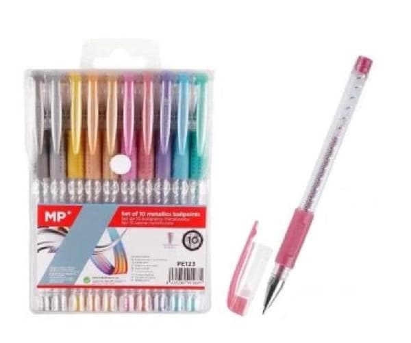 Metallisk pen 10 farver