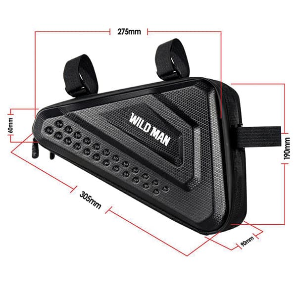 Steltaske, cykelholder WILDMAN ES19, sort
