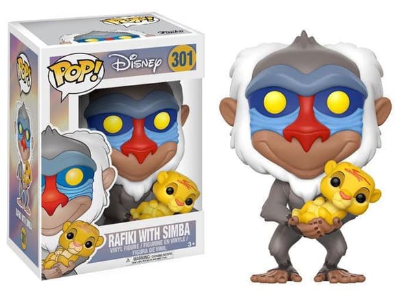 Funko POP Lejonkungen 301 Rafiki med Simba Samlarfigur