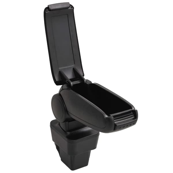 vidaXL bilarmlæn, sort, 13x34x(33-46) cm, ABS