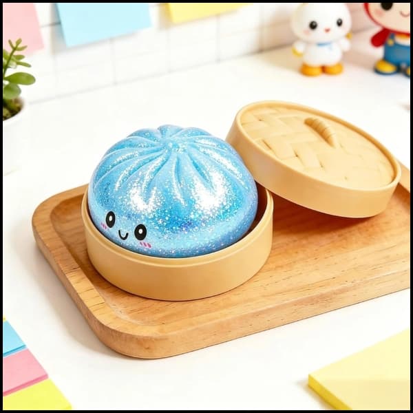 Anti-stress glitter dumpling i en ask DUMPLING MYSTERY SQUEEZE