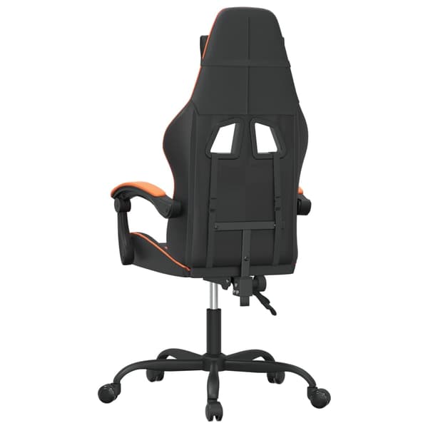 vidaXL gamingstol, sort og orange, kunstlæder
