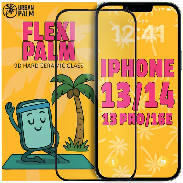 9D Flexi Palm Keramisk Glas til iPhone 17e / 16e / 14 / 13 / 13 Pro
