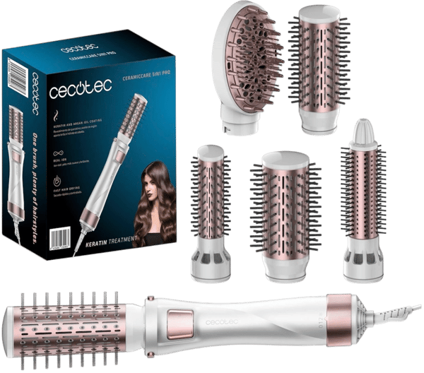 Cecotec CeramicCare 5in1Pro Hårkrulle Vit och Rosa