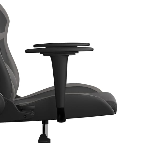 vidaXL gamingstol, sort og grå, kunstlæder