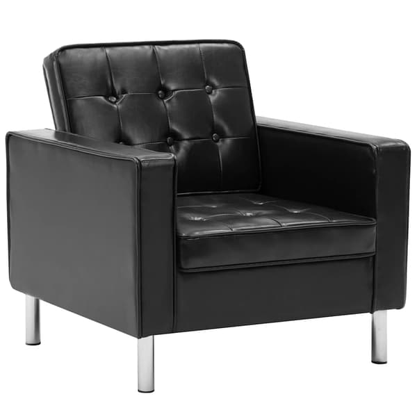 vidaXL lænestol sort 75x70x75 cm kunstlæder