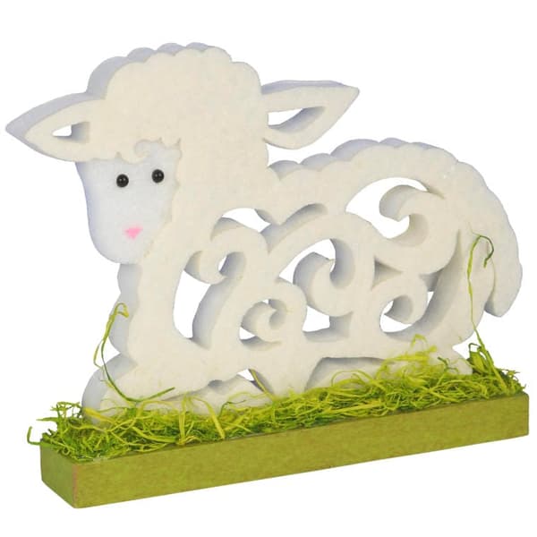 PÅSKLAMM AV SKUM, STÅENDE FIGUR, VIT