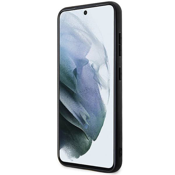 BMW Læderetui med Tekstur og Striber til Galaxy S23+, Sort