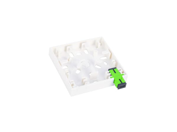 FTTH 2C vægstik (2xSC simplex / 2xLC duplex) uden adaptere alante