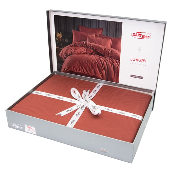 Bomullssängkläder 200x220 satin jacquard Arata-2