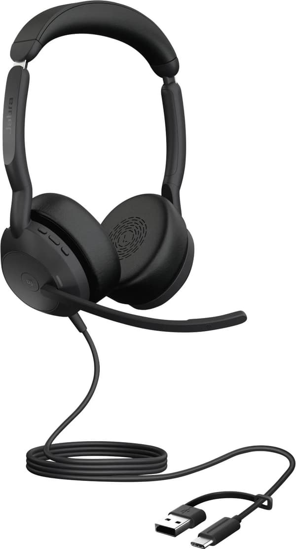 Jabra Evolve2 50 USB C/A MS Stereo Sorte Hovedtelefoner (25089-999-799)