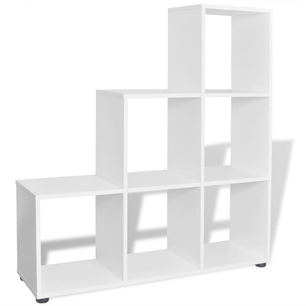 vidaXL Trappstegshylla 107 cm vit
