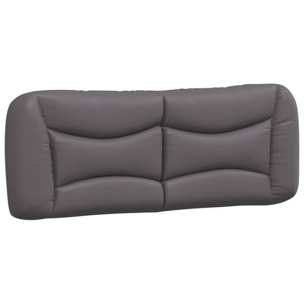 vidaXL hovedgærdehynde, grå, 140 cm, kunstlæder