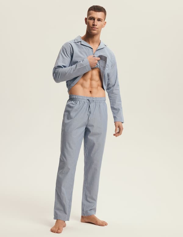 Mic Henderson Herrepyjamas | Blå L
