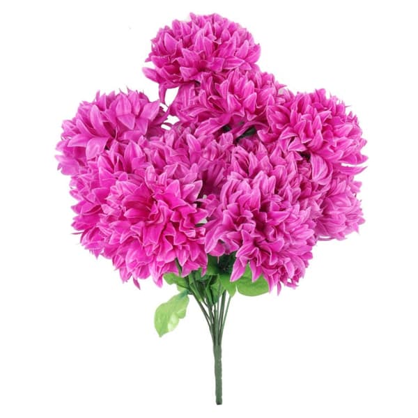 Buket med 10 store lilla krysantemum