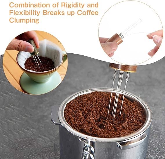 Kaffepiskeris med 6 tynde nåle