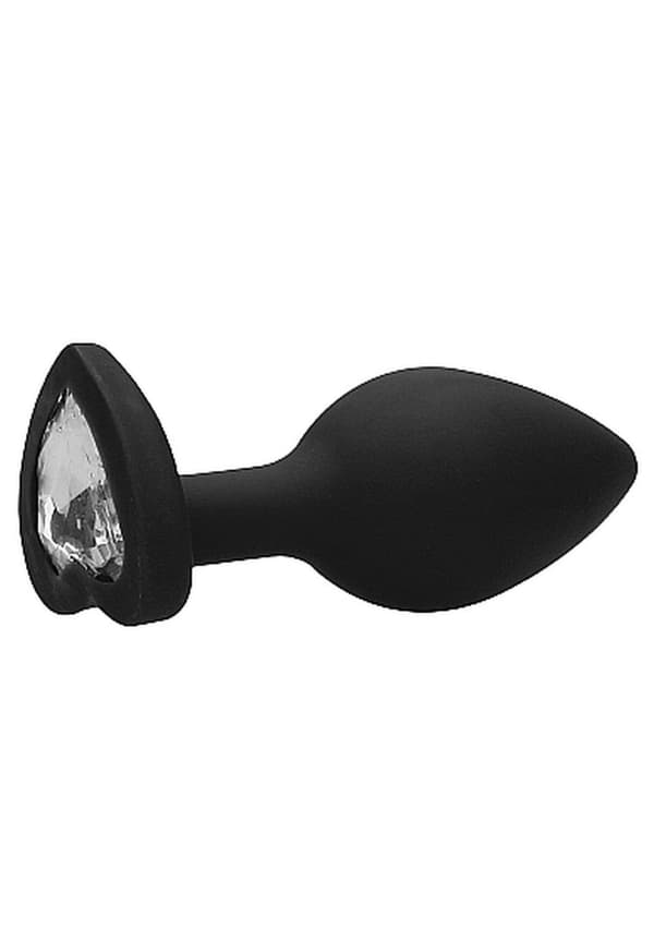 Diamant Hjerte Analplug - Normal - Sort
