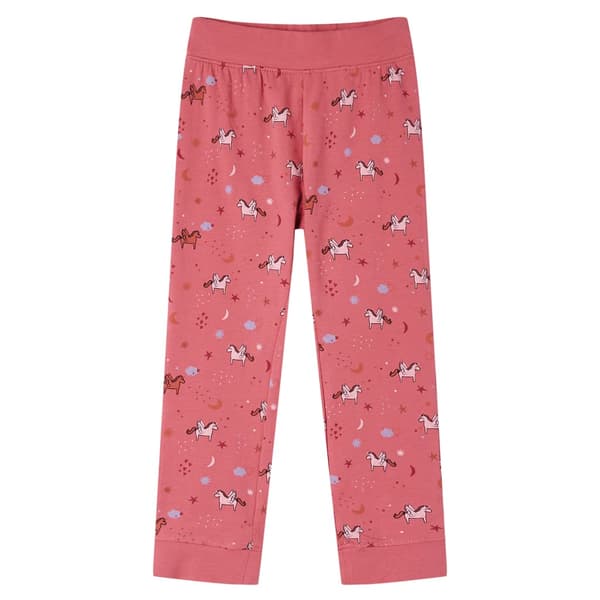 Børne pyjamas med lange ærmer, lyserød, 128