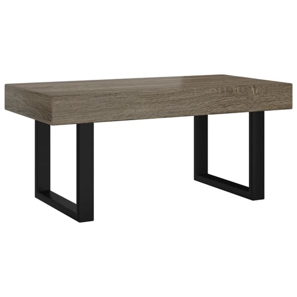 vidaXL sofabord grå og sort 90x45x40 cm MDF og jern